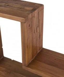 MACABANE Étagères Etagère Murale Forme "L" 1 Niche En Teck Recyclé -Vaisseliers Soldes Magasin etagere murale forme l 1 niche en teck recycle 2