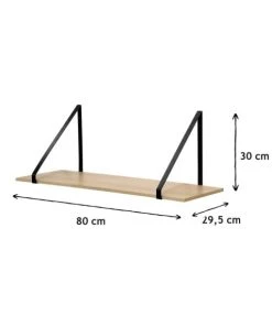 Casâme Étagères Étagère Murale Grande Profondeur - P29.5cm - Marron -Vaisseliers Soldes Magasin etagere murale grande profondeur p29 5cm marron 3