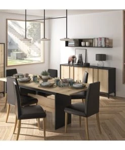 Vaisseliers Soldes Magasin -Vaisseliers Soldes Magasin etagere murale industrielle l160 x h27 x p25 cm marron 1