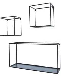 Decoclico Factory Étagères Etagère Murale (lot De 3) Noir