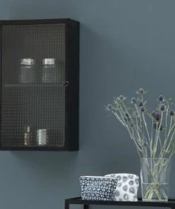 Vaisseliers Soldes Magasin -Vaisseliers Soldes Magasin etagere murale metal et verre arme noir 1