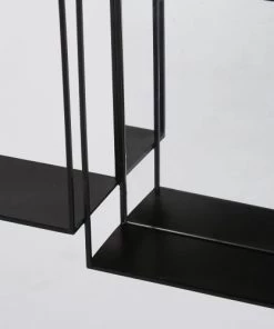 Maisons Du Monde Étagères Étagère Murale Miroir En Métal Noir -Vaisseliers Soldes Magasin etagere murale miroir en metal noir 1000 5 0 176669 3