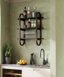 Umbra Étagères Étagère Murale Noyer 65 X 24 X 75cm -Vaisseliers Soldes Magasin etagere murale noyer 65 x 24 x 75cm 3