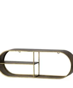 Bepurehome Étagères Étagère Murale Ovale En Métal Laiton -Vaisseliers Soldes Magasin etagere murale ovale en metal laiton 2