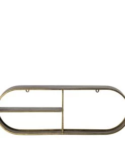 Bepurehome Étagères Étagère Murale Ovale En Métal Laiton