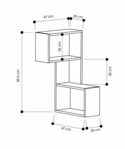 Toilinux Étagères Etagère Murale Part Blanc -Vaisseliers Soldes Magasin etagere murale part blanc 2