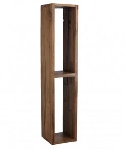 MACABANE Étagères Etagère Murale Rectangulaire 2 Niches En Teck Recyclé