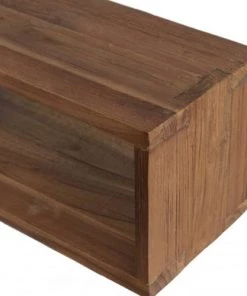 MACABANE Étagères Etagère Murale Rectangulaire 2 Niches En Teck Recyclé -Vaisseliers Soldes Magasin etagere murale rectangulaire 2 niches en teck recycle 3