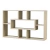 Casâme Étagères Étagère Murale Rectangulaire 7 Niches Décor Bois - L76 X H48cm