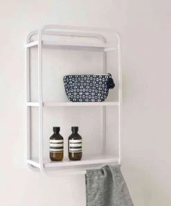 Decoclico Factory Étagères Etagère Murale Rectangulaire Métal Blanc -Vaisseliers Soldes Magasin etagere murale rectangulaire metal blanc 3