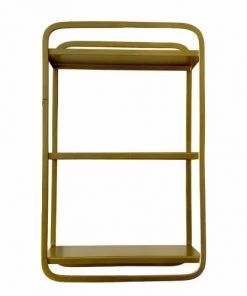 Decoclico Factory Étagères Etagère Murale Rectangulaire Métal Or
