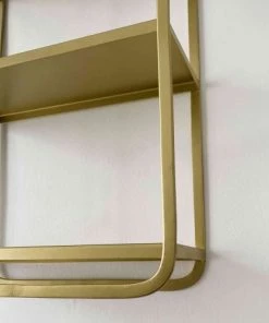 Decoclico Factory Étagères Etagère Murale Rectangulaire Métal Or -Vaisseliers Soldes Magasin etagere murale rectangulaire metal or 4