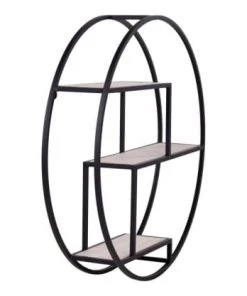 Meubles & Design Étagères Étagère Murale Ronde 62cm En Métal -Vaisseliers Soldes Magasin etagere murale ronde 62cm en metal 2