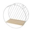 Fornord Étagères Étagère Murale Ronde Blanc D29cm