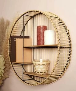 The Home Deco Factory Étagères Etagère Murale Ronde D53cm -Vaisseliers Soldes Magasin etagere murale ronde d53cm 3