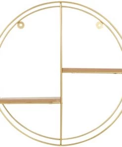 Maisons Du Monde Étagères Etagère Murale Ronde Doré Mat