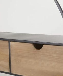 Maisons Du Monde Étagères Etagère Murale Ronde En Bois De Sapin Et Métal Noir -Vaisseliers Soldes Magasin etagere murale ronde en bois de sapin et metal noir 1000 14 27 222493 3