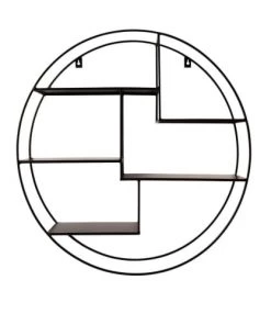 Zago Étagères Etagère Murale Ronde En Métal 5 Niches