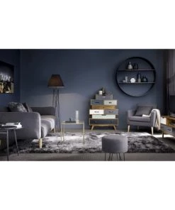 Maisons Du Monde Étagères Étagère Murale Ronde En Métal Noir Et Sapin -Vaisseliers Soldes Magasin etagere murale ronde en metal noir et sapin 1000 13 1 165559 4