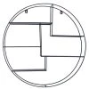 Decoclico Factory Étagères Etagère Murale Ronde Métal Filaire Noir