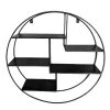 Decoclico Factory Étagères Etagère Murale Ronde Noir