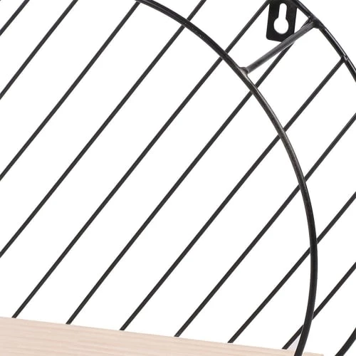 Fornord Étagères Étagère Murale Ronde Noir D29cm 2 Fornord Étagères Étagère Murale Ronde Noir D29cm – Image 2