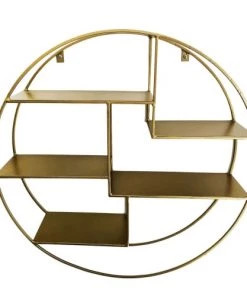 Decoclico Factory Étagères Etagère Murale Ronde Or