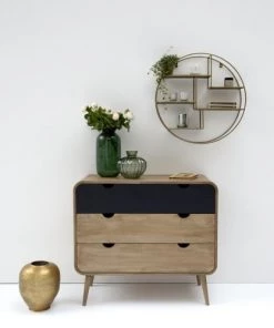 Decoclico Factory Étagères Etagère Murale Ronde Or -Vaisseliers Soldes Magasin etagere murale ronde or 3