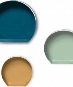 ReCollection Étagères Etagère Niche à Accrocher Bleu Vert Jaune (lot De 3) -Vaisseliers Soldes Magasin etagere niche a accrocher bleu vert jaune lot de 3 4