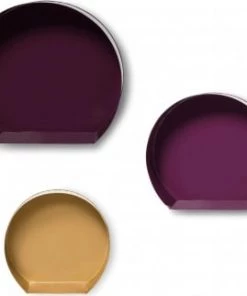ReCollection Étagères Etagère Niche à Accrocher Violet Jaune Orangé (lot De 3) -Vaisseliers Soldes Magasin etagere niche a accrocher violet jaune orange lot de 3 5