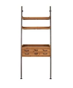 Drawer Étagères Étagère Ou Secrétaire En Métal Et Bois Clair