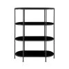 House Nordic Étagères Étagère Ovale En Bois Et Métal 85x111cm Noir