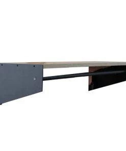 Mob In Étagères Etagère Penderie Murale Effet Bois Clair Et Métal Noir L90cm