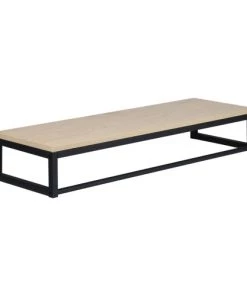 Mob In Étagères Etagère Penderie Murale Effet Bois Clair Et Métal Noir L90cm