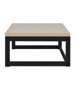 Mob In Étagères Etagère Penderie Murale Effet Bois Clair Et Métal Noir L90cm -Vaisseliers Soldes Magasin etagere penderie murale effet bois clair et metal noir l90cm 4