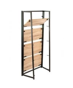 Casâme Étagères Étagère Pliable 4 Niveaux Style Industriel - Noir -Vaisseliers Soldes Magasin etagere pliable 4 niveaux style industriel noir 2