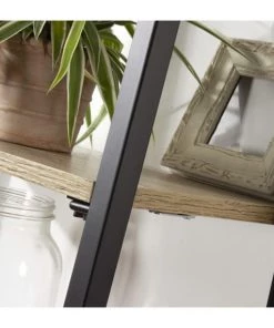 Casâme Étagères Étagère Pliable 4 Niveaux Style Industriel - Noir -Vaisseliers Soldes Magasin etagere pliable 4 niveaux style industriel noir 3