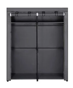 Calicosy Étagères Etagère Pliable Noire Pour Dressing Avec Housse De Protection -Vaisseliers Soldes Magasin etagere pliable noire pour dressing avec housse de protection 3