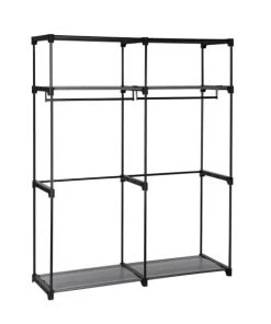 Calicosy Étagères Etagère Pliable Noire Pour Dressing Avec Housse De Protection -Vaisseliers Soldes Magasin etagere pliable noire pour dressing avec housse de protection 5