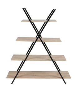 Jardideco Étagères Étagère Pyramide 4 Niveaux Bois Métal