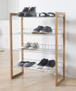 Compactor Étagères Étagère Range-chaussures 12 Paires H79,5cm -Vaisseliers Soldes Magasin etagere range chaussures 12 paires h79 5cm 4