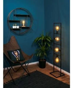 EMDE Étagères Etagère Ronde Mix Bois Métal Noir -Vaisseliers Soldes Magasin etagere ronde mix bois metal noir 4