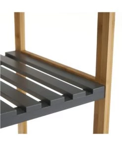 Wadiga Étagères Étagère Salle De Bain Bambou Gris 3 étages - 34x33x80cm -Vaisseliers Soldes Magasin etagere salle de bain bambou gris 3 etages 34x33x80cm 2