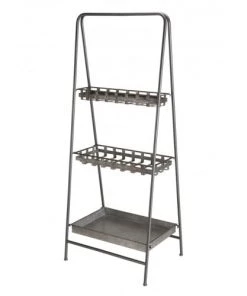 MACABANE Étagères Etagère Triangulaire 3 Niveaux Zinc Structure Métal