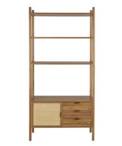 Maisons Du Monde Étagères Etagère Vintage 1 Porte 3 Tiroirs Cannage En Rotin