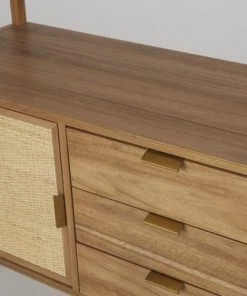 Maisons Du Monde Étagères Etagère Vintage 1 Porte 3 Tiroirs Cannage En Rotin -Vaisseliers Soldes Magasin etagere vintage 1 porte 3 tiroirs cannage en rotin 1000 16 15 217684 3