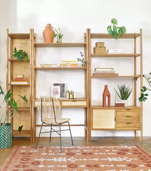 Maisons Du Monde Étagères Etagère Vintage 2 Tiroirs Cannage En Rotin 4 Maisons Du Monde Étagères Etagère Vintage 2 Tiroirs Cannage En Rotin – Image 4