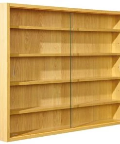 Altobuy Étagères Etagère Vitrine Mural 2 Portes Coulissantes En Verre