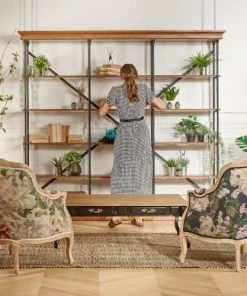 Robin Des Bois Étagères Etagère Xl En Bois Et Métal -Vaisseliers Soldes Magasin etagere xl en bois et metal 3