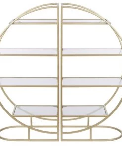 Maisons Du Monde Étagères Etagères à Poser En Verre Et Métal Doré (x2)